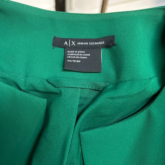 Armani Exchange Green Short Open Front Jacket, Size XS - Picture 6 of 9